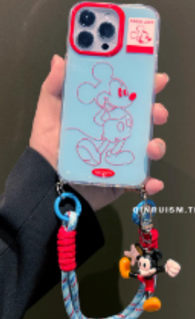Ins lindo dibujos animados línea roja ratón para iPhone14 funda para teléfono móvil 15ProMax Apple 13/12 hembra
