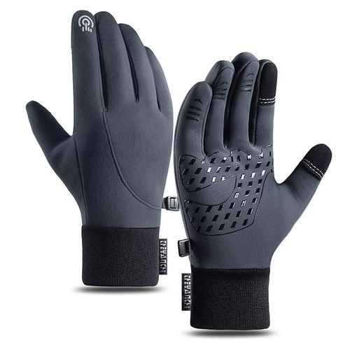 Winter cycling gloves for men and women, velvet warm touch screen outdoor sports gloves, waterproof, windproof and cold-proof cycling gloves