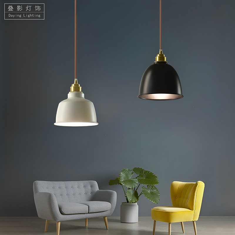 Scandinavian Creative Stylish Brass Iron Chandelier Restaurant Barber Shop Waiting Chair Bedroom Bedside Bar Mini Lamps