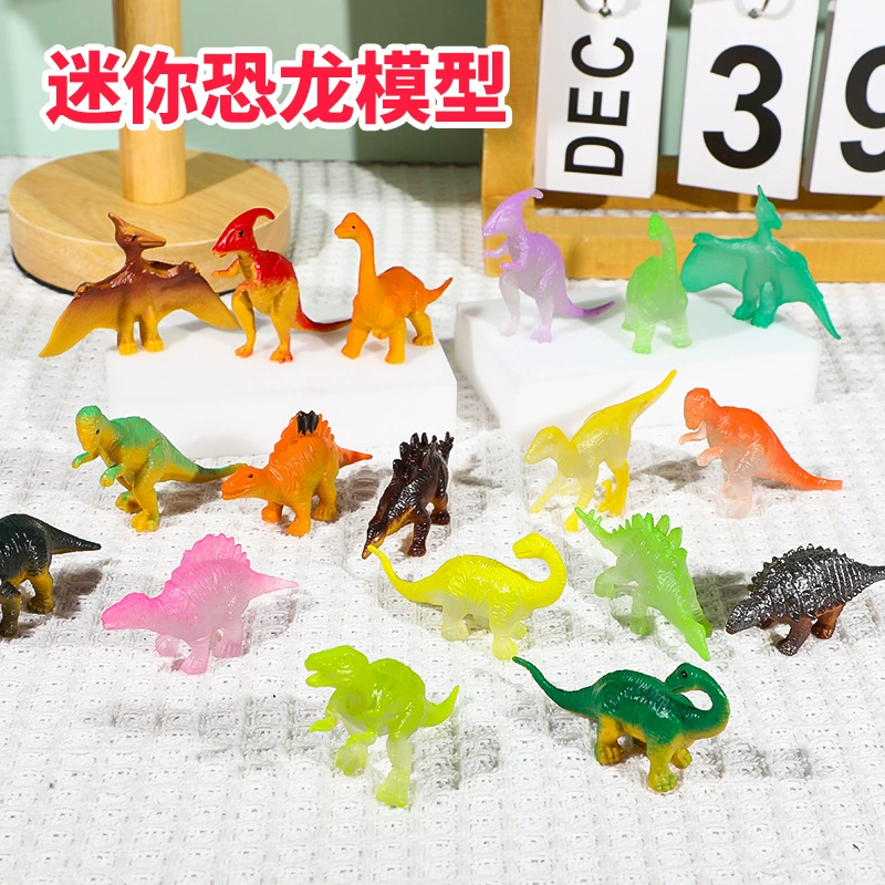 Трансграничное мягкое моделирование мини-маленькая игрушка динозавра 12 мини-светящийся динозавр Tyrex игрушка модель оптом