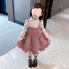 女童春装套装2025新款春秋款中童连衣裙可爱洋气早秋两件套公主裙