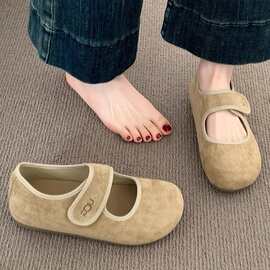 玛丽珍单鞋子女2025新款夏季软底勃肯鞋小香风女鞋平底豆豆晚晚鞋