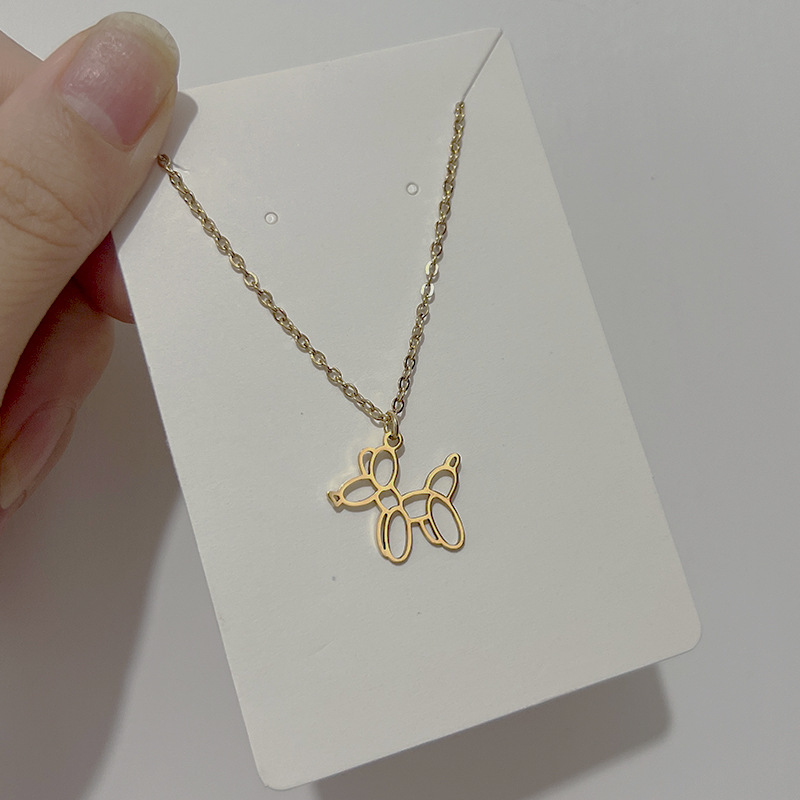 Sweet Animal/Zodiac Titanium Steel Plating Snake Butterfly Pendant Necklace_colorza_10