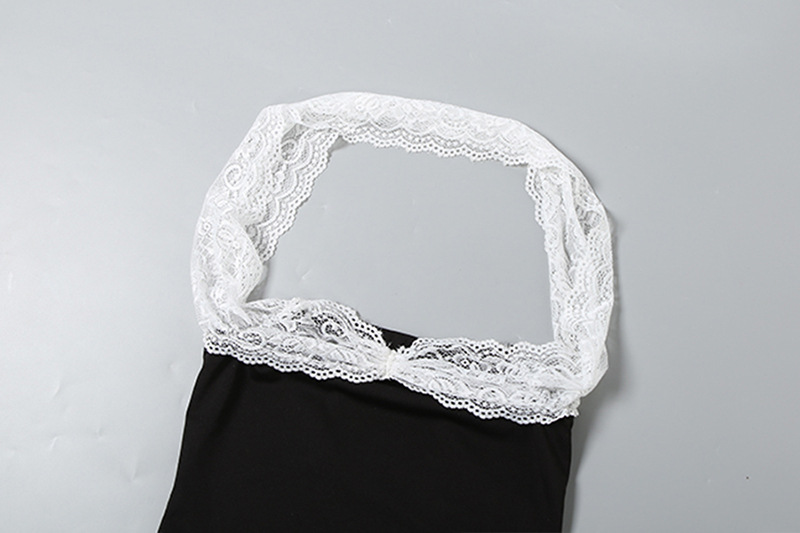 Women's Lace Patchwork Strapless Tank Top Slimming Vest Summer_voghion.com