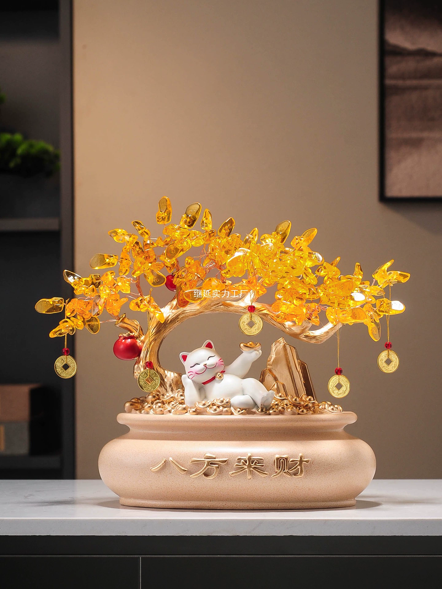 Кошка удачи со всех сторон для офиса, входа, украшения гостиной, подарок на открытие, подарок на новоселье, элитный подарок.