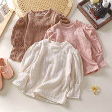 女童长袖t恤秋装春秋款婴儿童装宝宝小童内搭打底衫秋季上衣批发