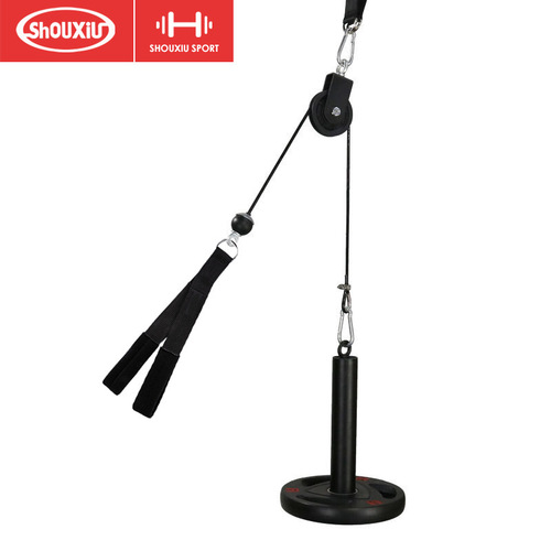 DIY Home Gym Equipment Modification Accessories DIY High Pull Down Bird Cage Pulley Steel Wire Rope Bell Plate Holder 