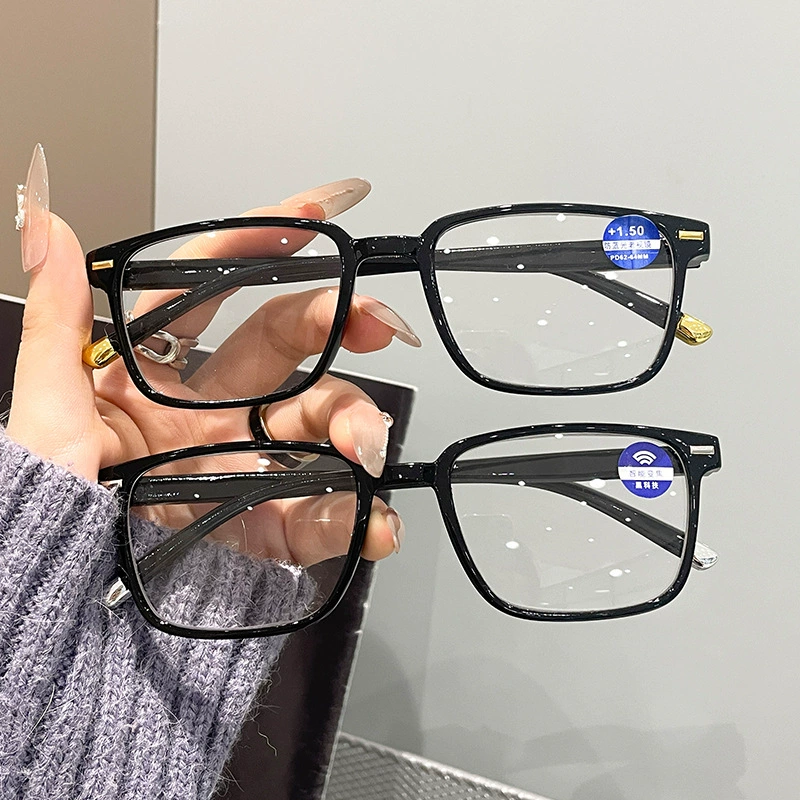 Мужские и женские очки в квадратной оправе в одном стиле, противоскользящие, новые очки в большой оправе с защитой от синего света, модные модные очки для чтения, очки для чтения высокой четкости