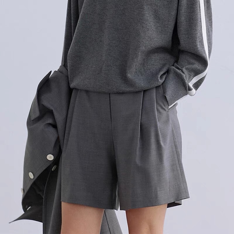 M*Ond*L Five-Quarter Pants Women's 2025 Spring and Summer New Korean Style Shorts Short Chic Elastic Casual Pants Wide-Leg Pants M*Ond*L Five-Quarter Pants Women's 2025 Spring and Summer New Korean Style Shorts Short Chic Elastic Casual Pants Wide-Leg Pants