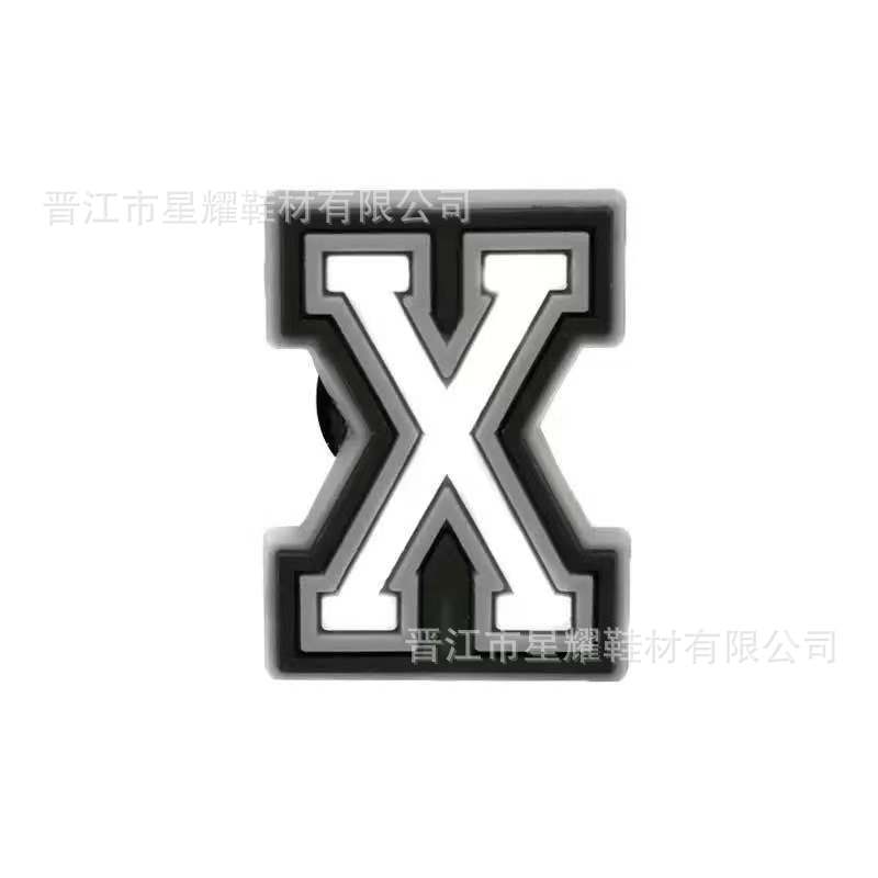 En stock agujero zapatos accesorios PVC plástico gota zapato flor zapato hebilla zapato decoración carta número 37 correa de muñeca hebilla decorativa flor