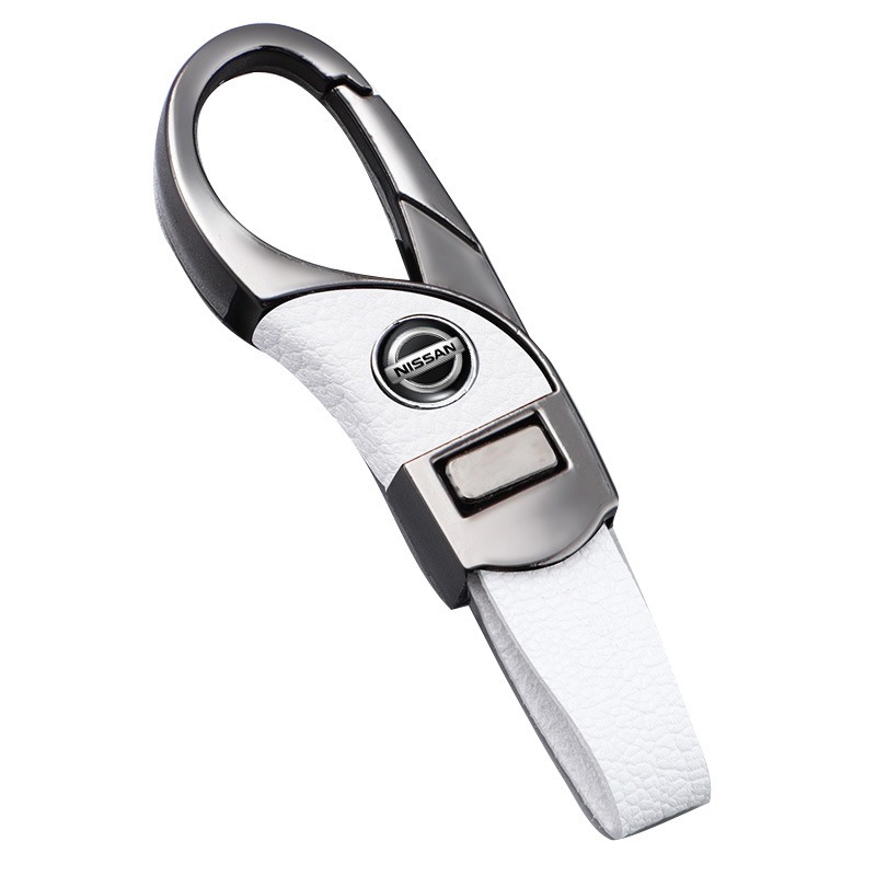 Llavero de automóvil transfronterizo, logotipo del automóvil, cientos de apellidos, botones de cuero de alta gama, colgante de llavero de negocios simple y personalizado