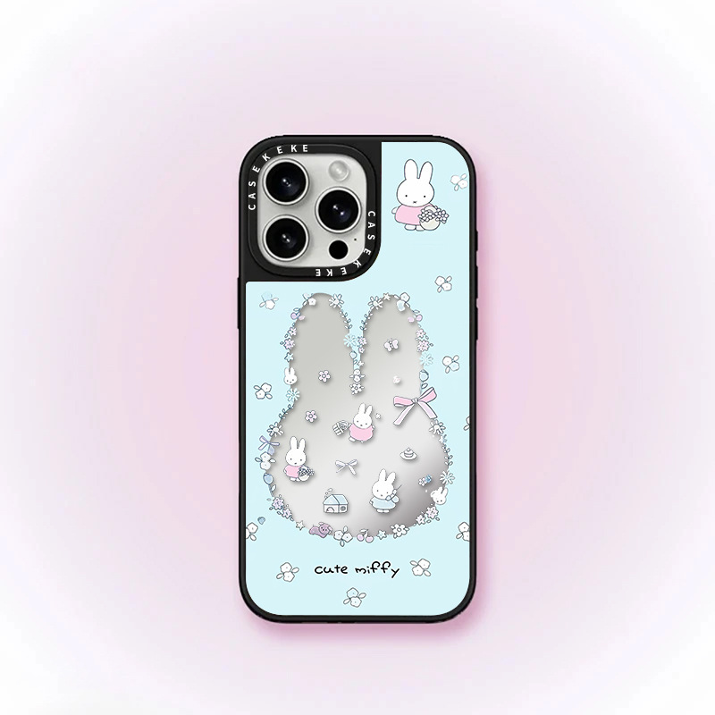 鲜花米菲兔适用手机壳iPhone16promax适用14苹果15保护套12个性11|undefined