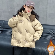 女童羽绒棉服冬季2025新款初中生洋气冬装小女孩棉袄加厚棉衣外套
