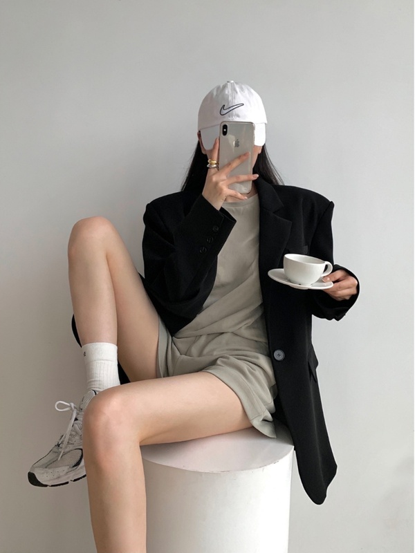 灰色西装外套女2025新款春休闲气质名媛高级感工作服职业早秋西服|undefined