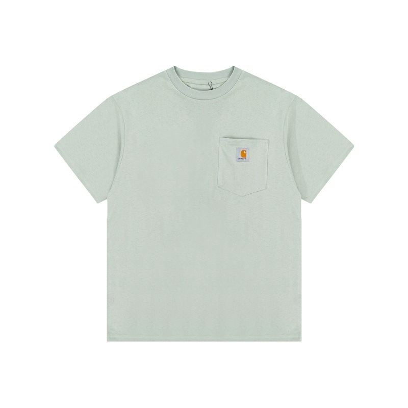 Carharttカハートk87小標純色工装ポケット半袖男女潮牌ゆるい丸首カップルtシャツ|undefined