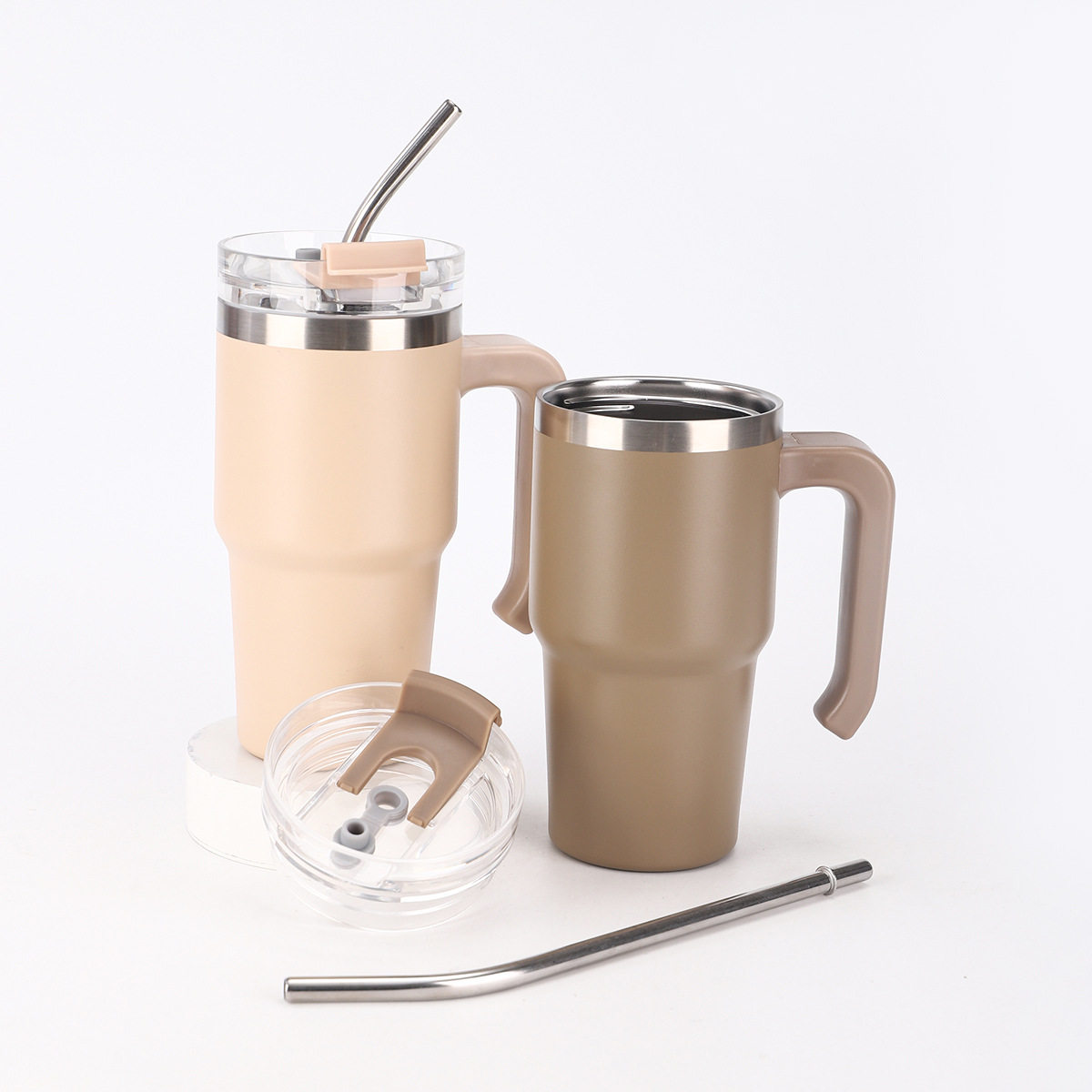 Transfronterizo 304 acero inoxidable vacío taza de aislamiento térmico portable taza de automóvil de gran capacidad de aislamiento térmico frío taza de hielo