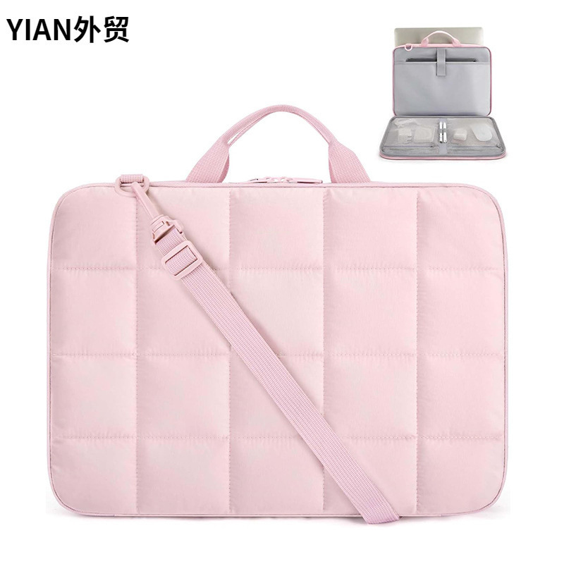 Amazon Hot Selling Laptop Bag Computer Handbag Fluffy Computer Bag with Shoulder Strap with Handle