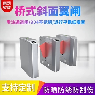 定制桥式斜面翼闸健身房小区景区地铁出入口刷卡指纹人脸识别闸机