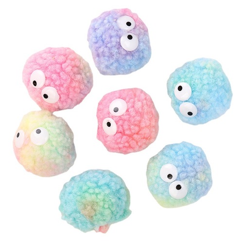 Factory Direct Sales Candy Color Cartoon Plush Balls Cute Dust Ball Hole Shoe Clips Little Elf Dust Balls