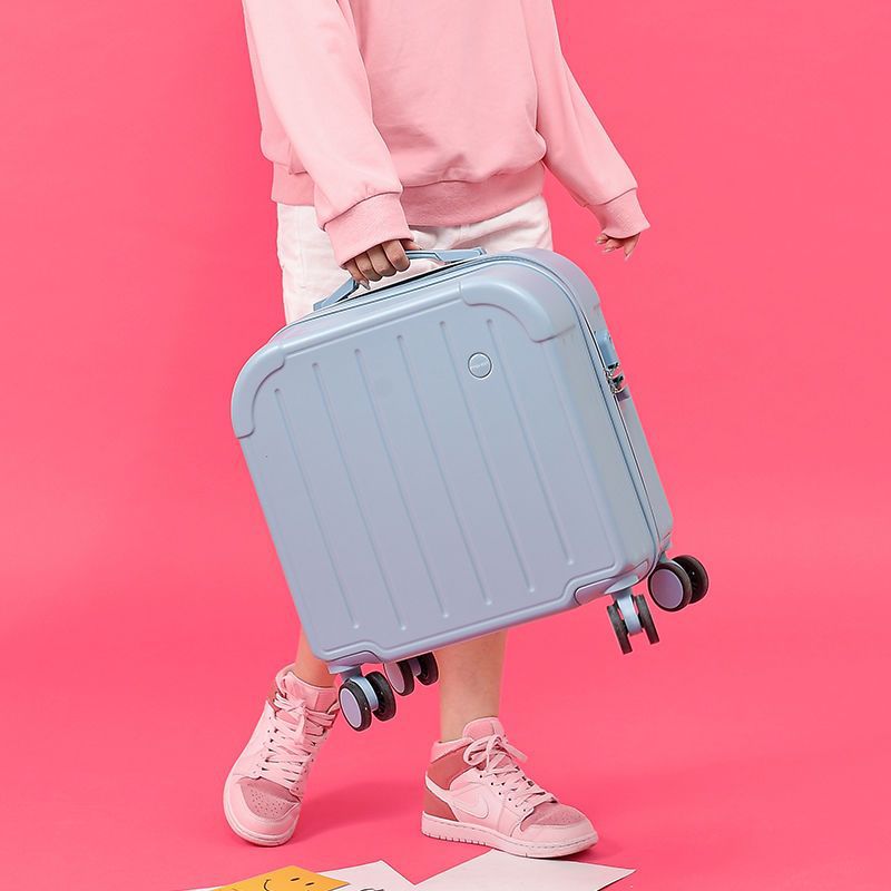 [Fábrica cuidadosamente seleccionada] Maleta estilo ins nueva maleta rueda universal para mujer, maleta trolley de 18 pulgadas, maleta de contraseña para hombre