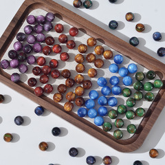 秋冬色系树脂鎏金晕染散珠子 手工diy手链项链手作配件串珠材料批