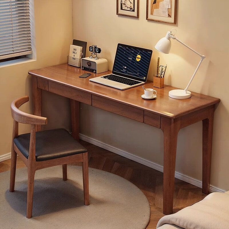Solid Wood Desk, Modern Minimalist Office Desk, Computer Desk, Bedroom Study Desk, Small Apartment Student Writing Desk Wholesale
