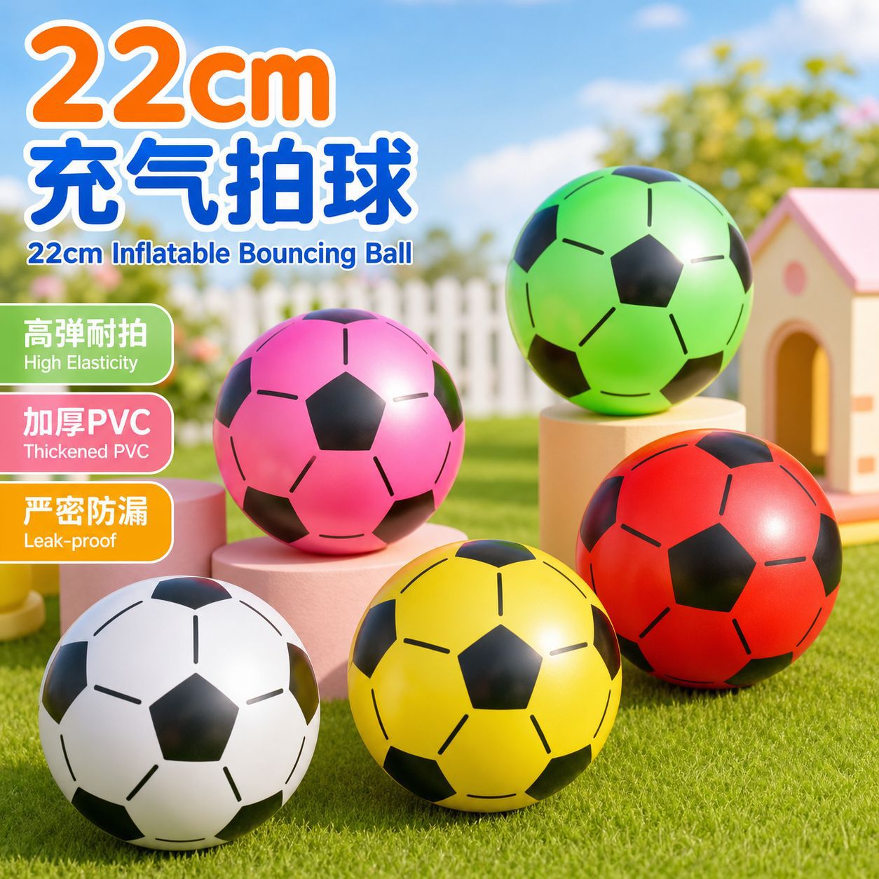 inflatable football toy PVC for kindergarten