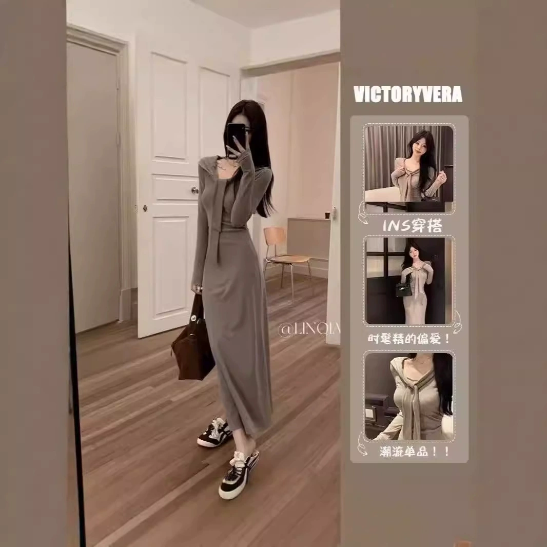 Женское раннее осеннее платье минималистичное нишкое чувство дизайна