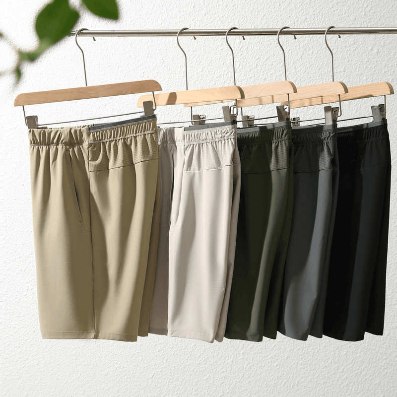 Special Offer! Italian Accessible Luxury Summer Outdoor Men's Laser Perforated Breathable Lightweight Thin Stretch Casual Shorts