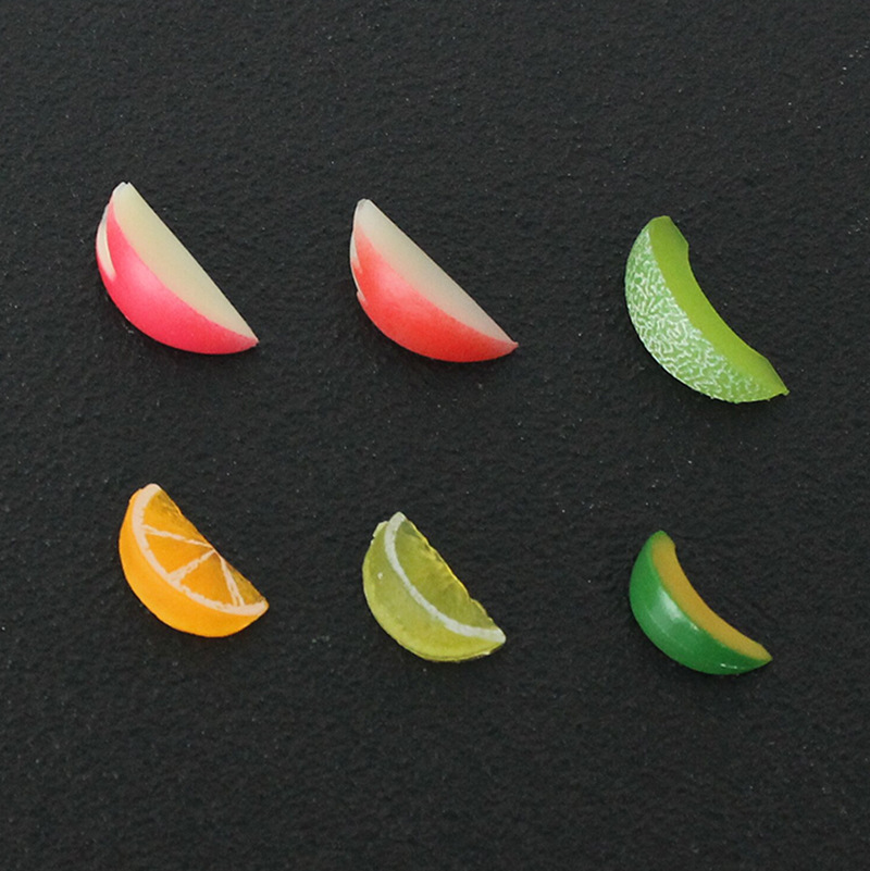 迷你仿真水果片DIY蜜瓜橘子苹果片手工蛋糕冰淇淋食玩材料包配件