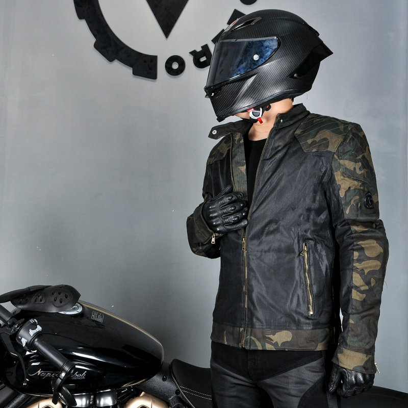 [transpirable] VOLERO motocicleta para hombres y mujeres de verano malla transpirable locomotora chaqueta de caída ropa de carrera