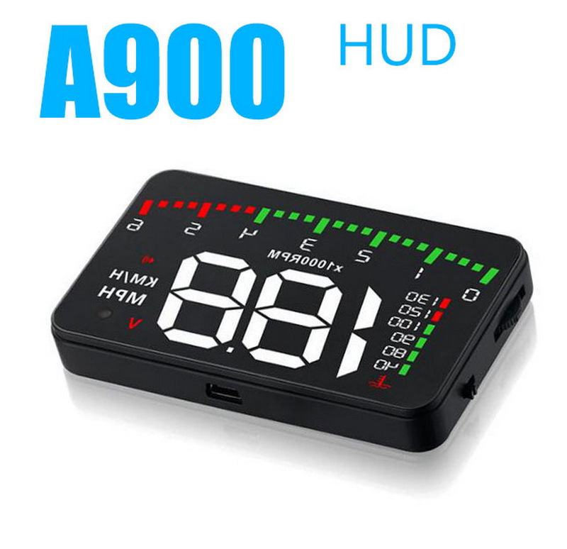 Hud Car Head-Up Display Displays Speed, Rpm, Water Temperature, and Voltage with 4 Practical Functions A900 Cross-Border