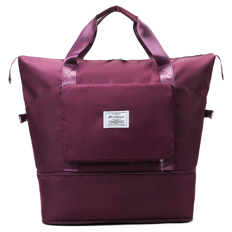 Bolsa de viaje plegable portátil de corta distancia para mujer bolsa de almacenamiento de espera de viaje de gran capacidad bolsa de equipaje de entrega de una pieza Bolsa de fitness