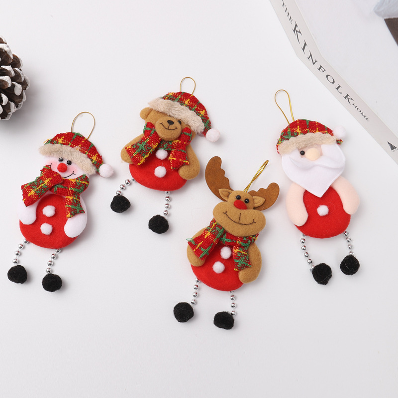 Christmas Cute Santa Claus Cloth Party Hanging Ornaments display picture 2