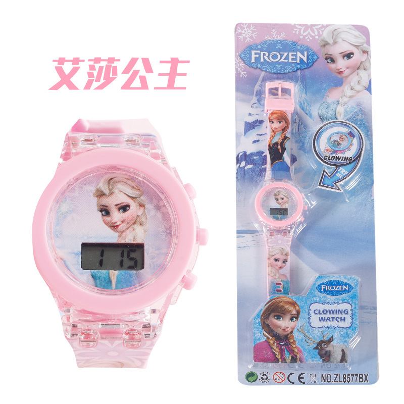 Comercio exterior Venta caliente reloj de dibujos animados para niños niña niño lindo bebé reloj de juguete con luz exquisita reloj electrónico