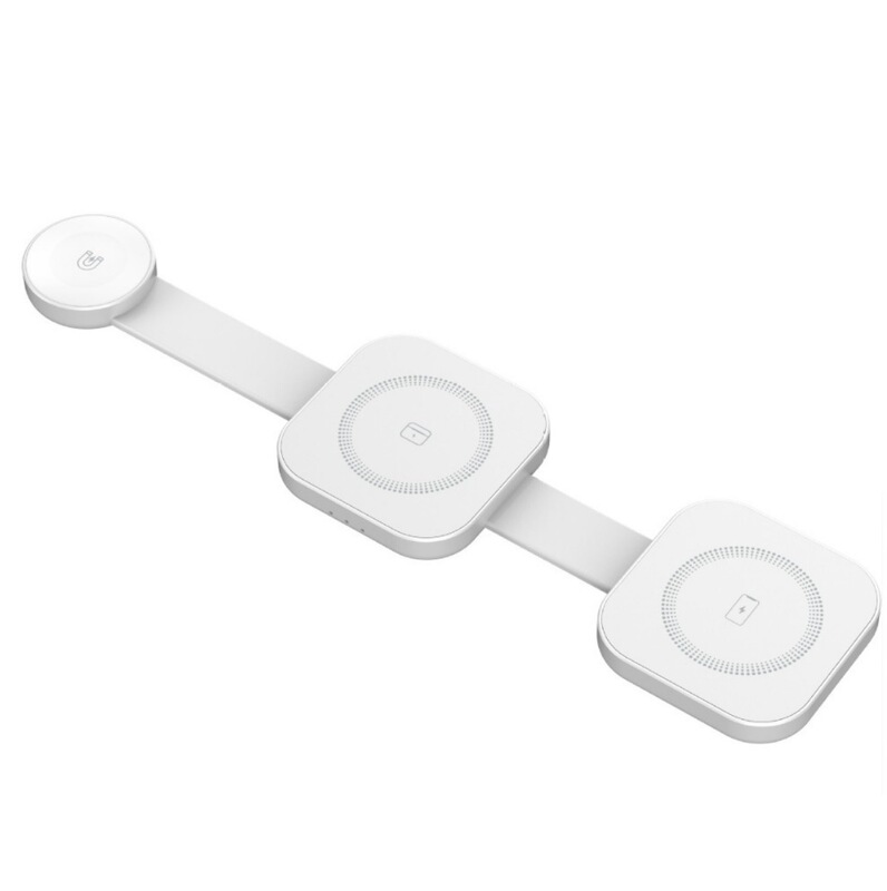 Square QI2 three-in-one wireless magnetic charger MagSafe compact portable foldable for Apple