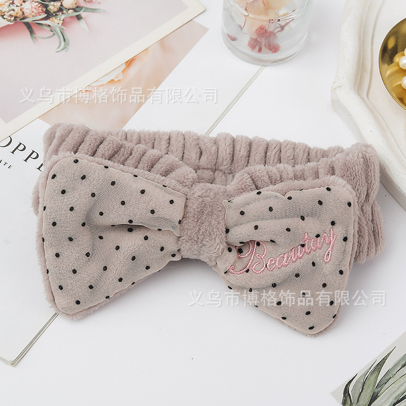 INS moda estilo coreano lavado de cara banda de pelo de felpa linda chica arco diadema maquillaje headwear suministro