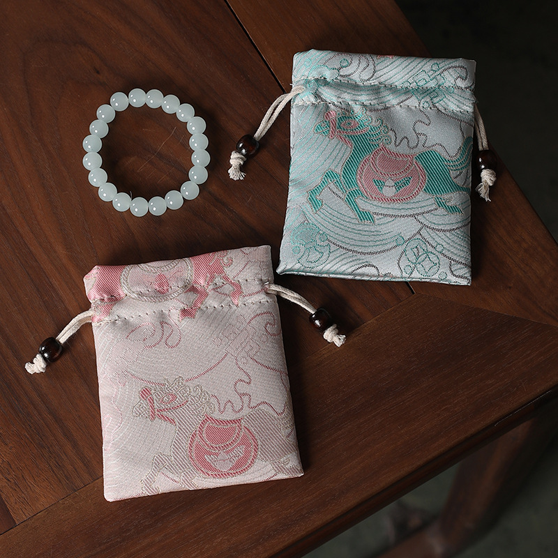 首饰袋菩提手串袋文玩收纳袋中式手镯袋盘珠盘玩袋佛珠袋抽绳布袋