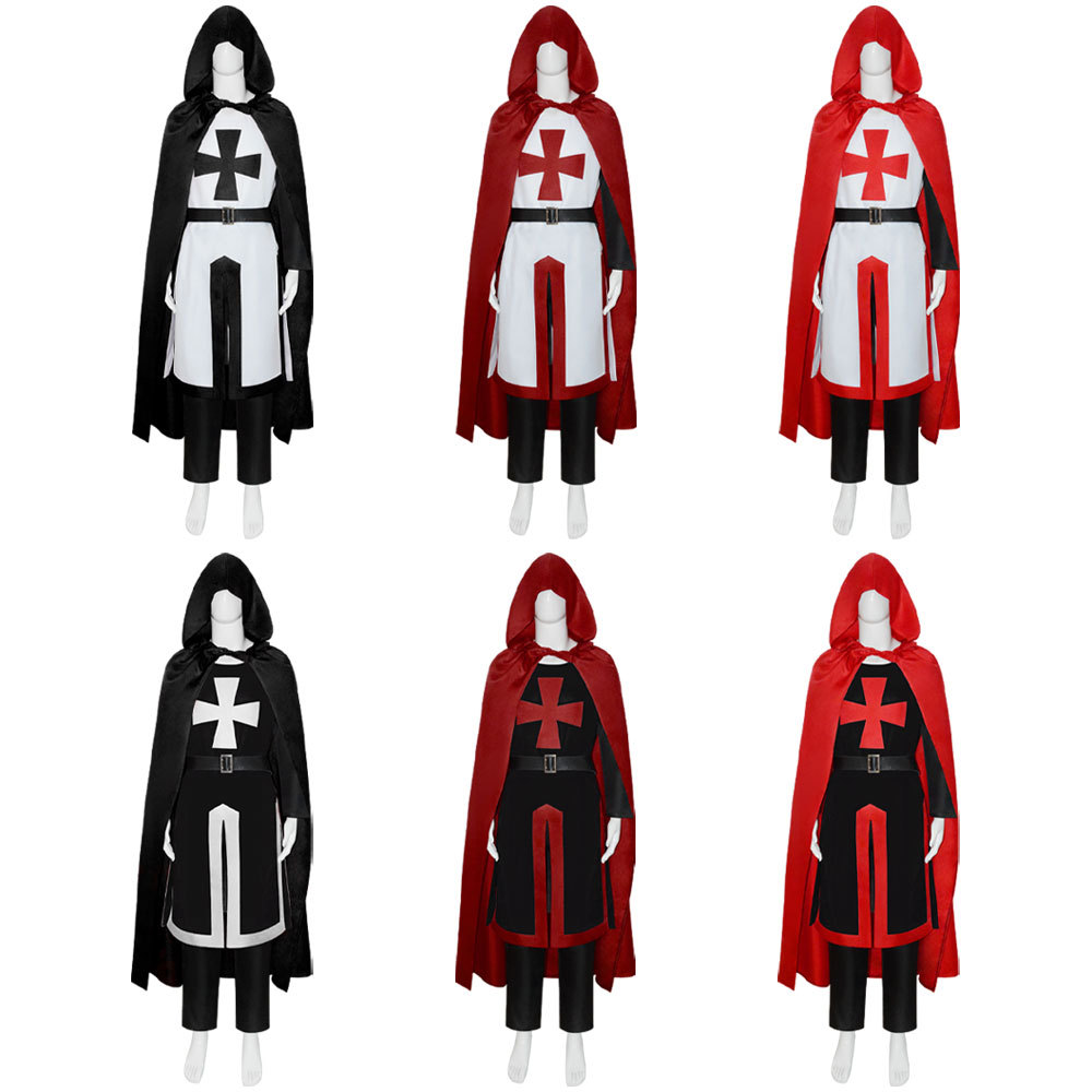 Medieval Templar Costume Complete Set Halloween Crusader Cosplay…