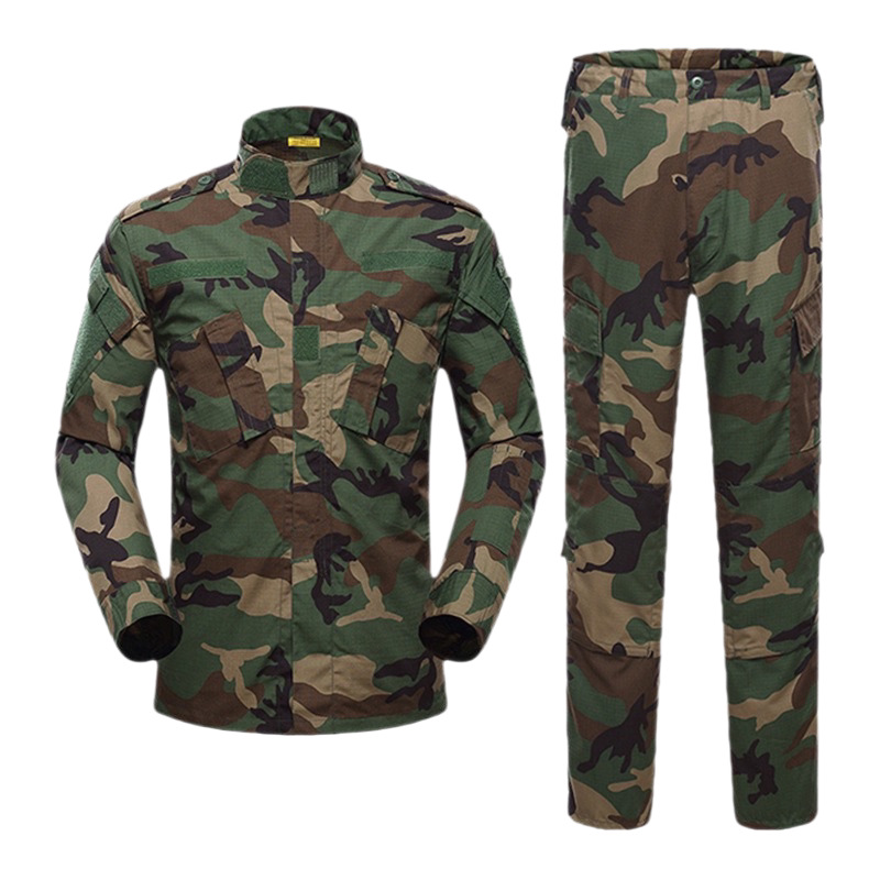 Trajes de camuflaje negros transfronterizos para hombres al aire libre tácticos trajes de entrenamiento resistentes al desgaste herramientas primavera y otoño fabricantes al por mayor