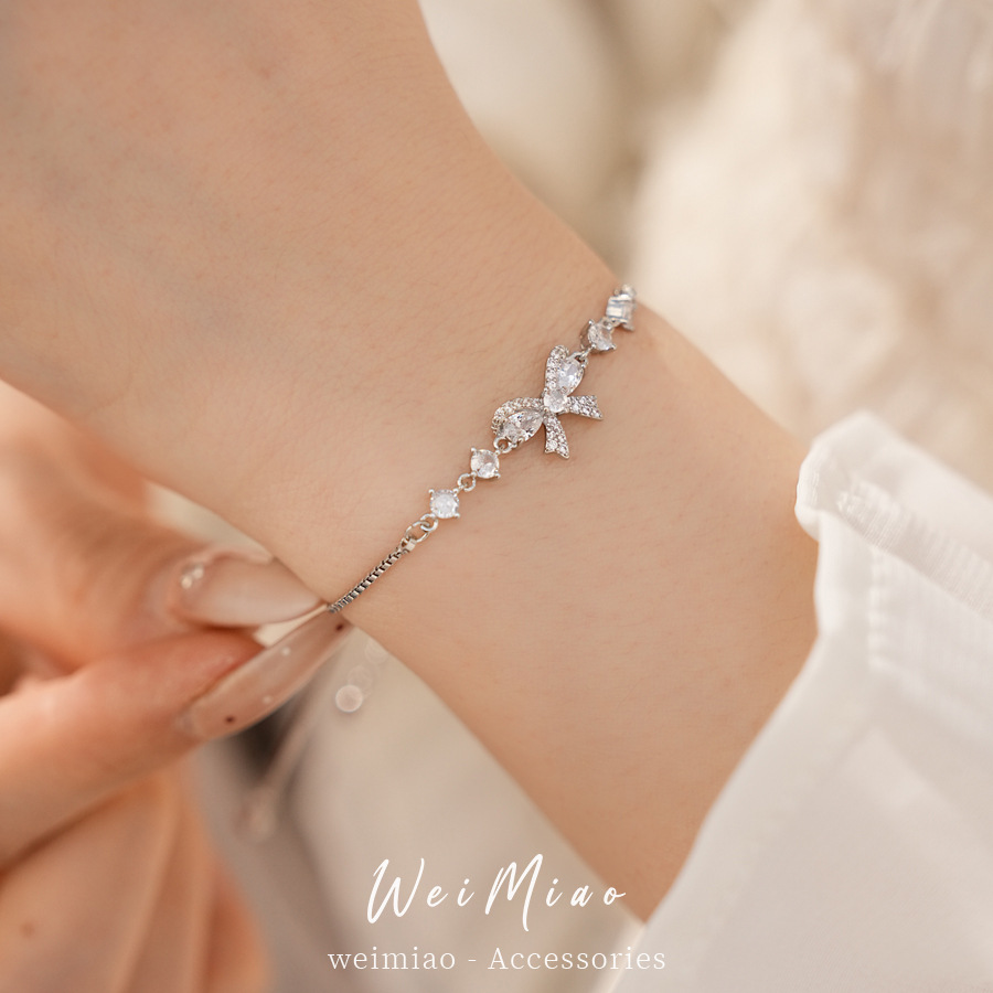 Zircon geométrico pulsera de arco ligera de lujo nicho pulsera de alta sensación temperamento simple diaria joyería al por mayor image 5