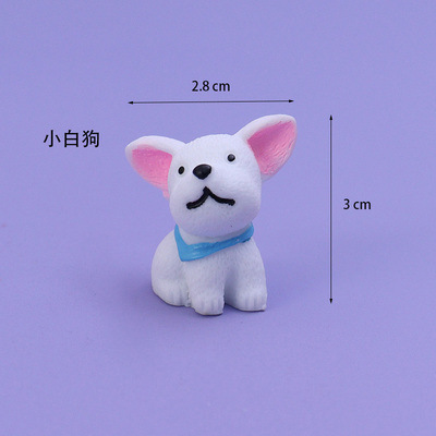 Miniatura mini simulación lindo Bomei Samo perro pequeño animal micro paisaje modelo pequeños adornos de escritorio juguetes pequeños