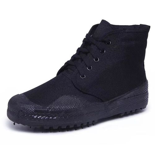 Rubber sole high and low help liberate wear-resistant construction site work breathable anti-slip labor insurance Anpa canvas eighty-seven single-layer shoes