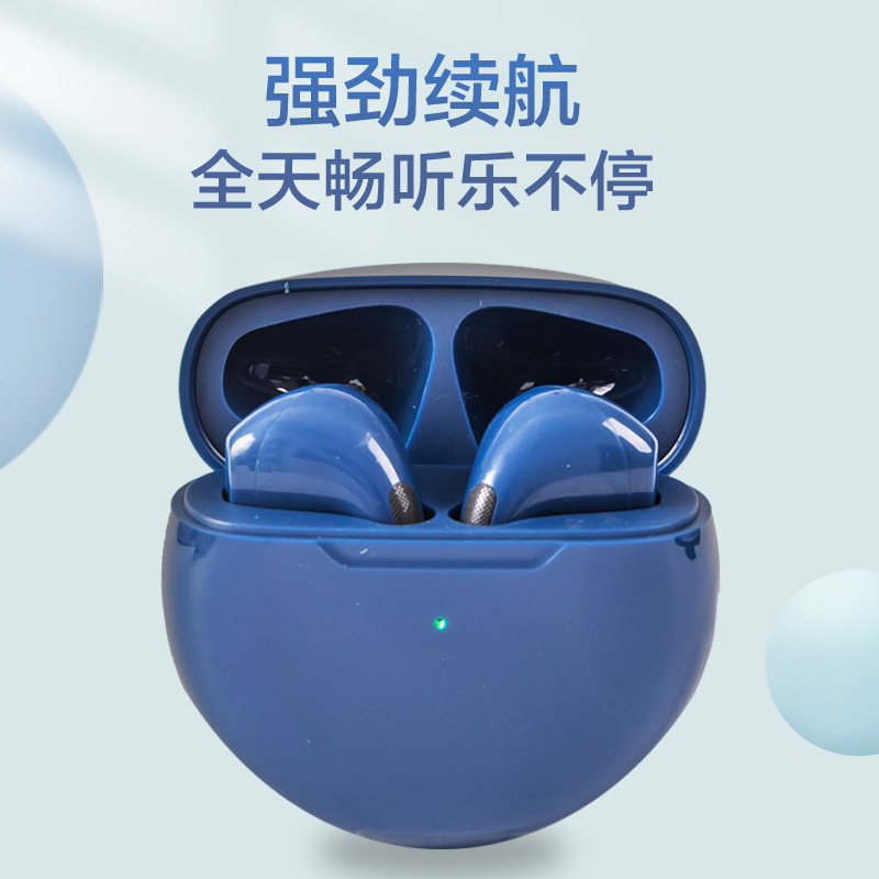 Auriculares Bluetooth inalámbricos Pro6 TWS Running Hunting, nueva luz verde de regalo de juego de comercio electrónico transfronterizo