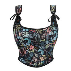 New Black Floral Adjustable Shoulder Strap Women's Push-up Bra Top Amazon AliExpress Cross-border E-commerce Supply