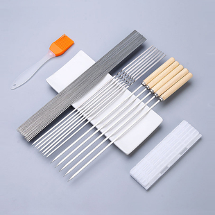 Stainless Steel Barbecue Net Rectangular Commercial Grid Grilled Fish Clip Grilled Meat Grate Grilled Vegetable Splint Braised Maple