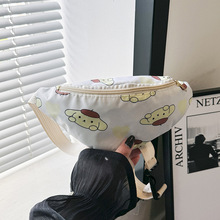 日系ins学院风复古休闲胸包女韩国个性学生斜挎包腰包纯色小包包