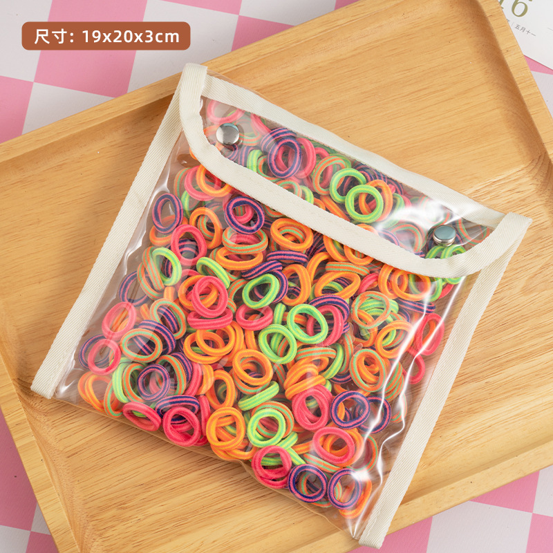 Niños de alta elasticidad cuerda de cabeza no daña cabello toallas de color anillo de cabello niñas correa de cabello bebé cabello anillo de cabello