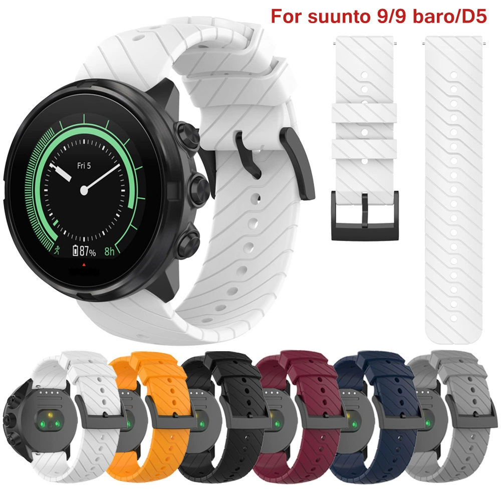 Подходят для Songtuo SUUNTO 7/9BRO/9/D5 Spartan Lightning Patriot Silicon Platform Band Blink Plough Ribbon 24mm
