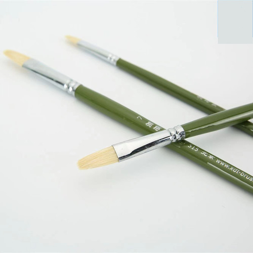 Xie Detang 515 green rod bristle brush single set acrylic water chalk watercolor bristle oil brush